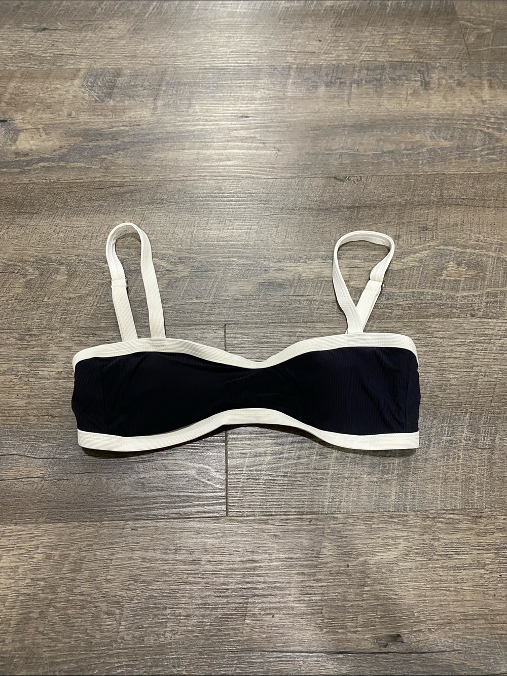 Blackbough Black and White Bandeau Bikini Top